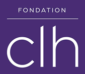 Les mots Fondation CLH écrits sur un fond violet.